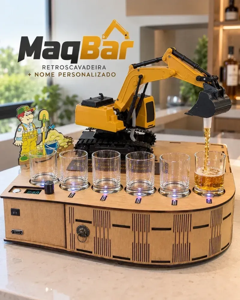 MaqBar - Dispenser de Bebidas Retroescavadeira